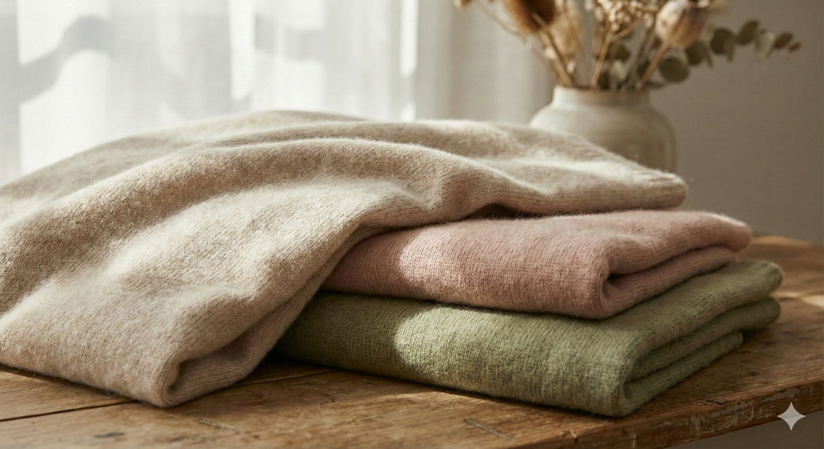 Cashmere worn naturally in everyday European life
